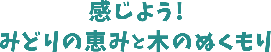 感じよう!  みどりの恵みと木のぬくもり